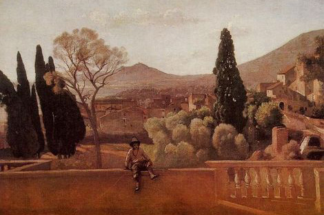 Gardens of the Villa d'Este at Tivoli, 1843